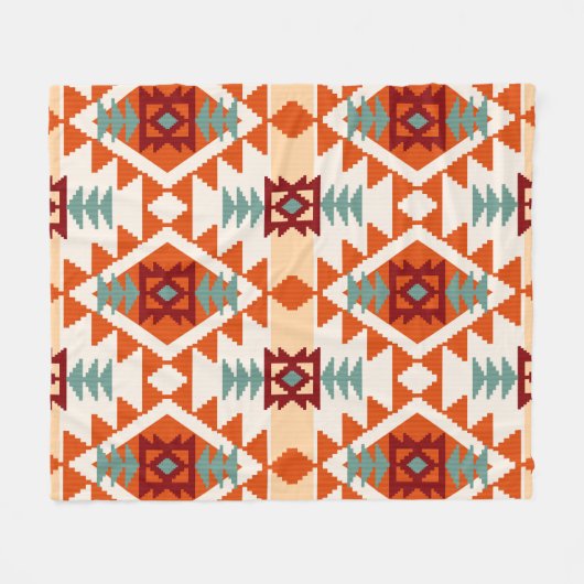 Abstraktes geometrisches nahtloses Muster in Ameri Fleecedecke (Vorderseite (Horizontal))