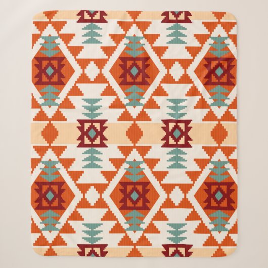 Abstraktes geometrisches nahtloses Muster in Ameri Sherpadecke (Vorderseite)