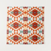 Abstraktes geometrisches nahtloses Muster in Ameri Wandteppich (Vorderseite (Horizontal))