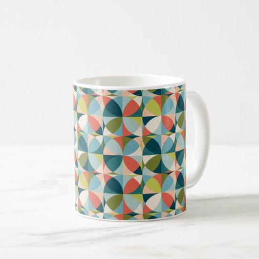 Abstraktes geometrisches nahtloses Muster in der M Kaffeetasse (VorderseiteRechts)