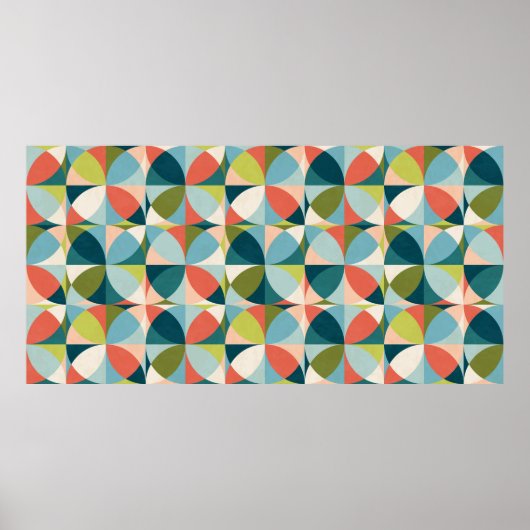 Abstraktes geometrisches nahtloses Muster in der M Poster (Vorne)
