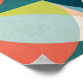 Abstraktes geometrisches nahtloses Muster in der M Poster (Ecke)