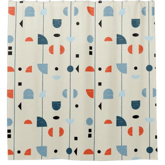 Abstraktes geometrisches nahtloses Muster, inspiri Duschvorhang (Vorderseite)