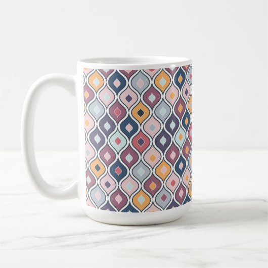 Abstraktes geometrisches Nahtloses Muster Kaffeetasse (Links)