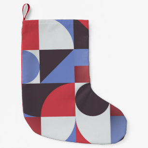 Abstraktes geometrisches, nahtloses Muster Kleiner Weihnachtsstrumpf