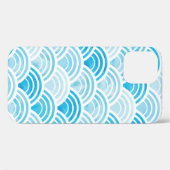 Abstraktes geometrisches nahtloses Muster mit blau Case-Mate iPhone Hülle (Rückseite (Horizontal))