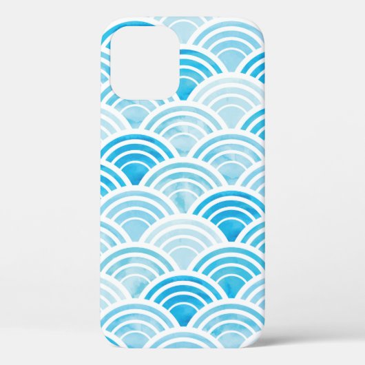 Abstraktes geometrisches nahtloses Muster mit blau Case-Mate iPhone Hülle (Rückseite)