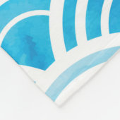 Abstraktes geometrisches nahtloses Muster mit blau Fleecedecke (Ecke)