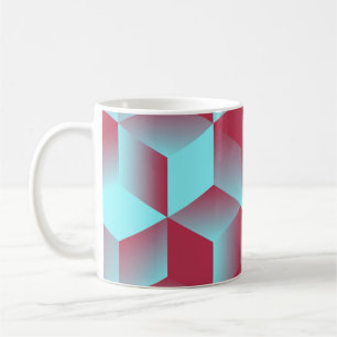 abstraktes geometrisches nahtloses Muster mit Gitt Kaffeetasse