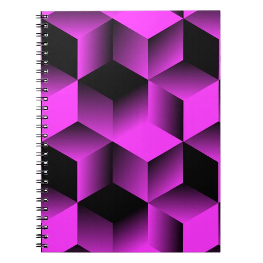 abstraktes geometrisches nahtloses Muster mit Gitt Notizblock (Vorderseite)