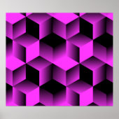 abstraktes geometrisches nahtloses Muster mit Gitt Poster (Vorne)