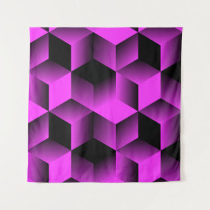 abstraktes geometrisches nahtloses Muster mit Gitt Wandteppich