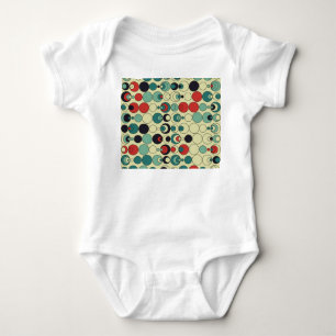 Abstraktes geometrisches, nahtloses Musterdesign. Baby Strampler