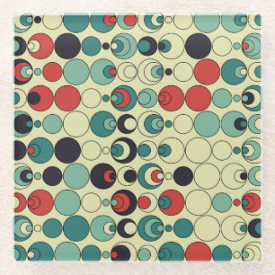 Abstraktes geometrisches nahtloses Musterdesign. Glasuntersetzer
