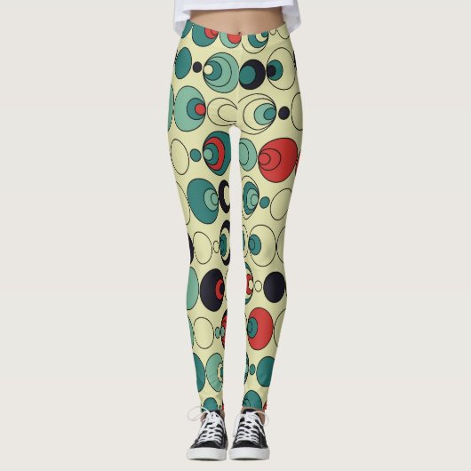 Abstraktes geometrisches, nahtloses Musterdesign. Leggings (Vorderseite)