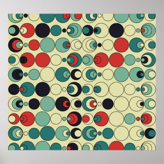 Abstraktes geometrisches, nahtloses Musterdesign. Poster (Vorne)
