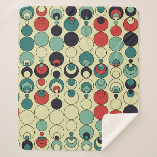 Abstraktes geometrisches, nahtloses Musterdesign. Sherpadecke (Vorderseite)