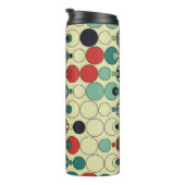 Abstraktes geometrisches, nahtloses Musterdesign. Thermosbecher (Nach rechts gedreht)