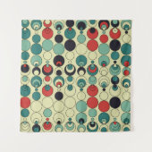 Abstraktes geometrisches, nahtloses Musterdesign. Wandteppich (Vorderseite (Horizontal))