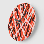 Abstraktes geometrisches Papier: Hochformat Große Wanduhr (Winkel)