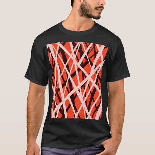 Abstraktes geometrisches Papier: Hochformat T-Shirt (Vorderseite)