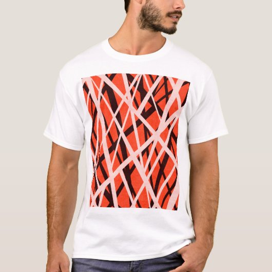 Abstraktes geometrisches Papier: Hochformat T-Shirt (Vorderseite)