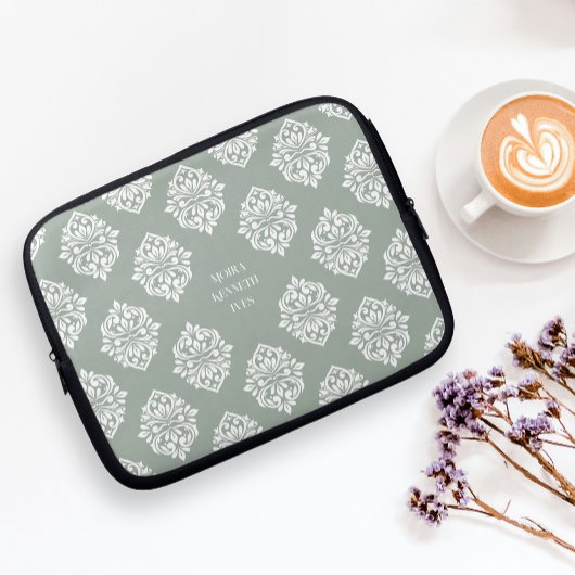 Abstraktes geometrisches Pastell-Grün aus klassisc Laptopschutzhülle