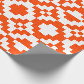 Abstraktes geometrisches, pixeliges Muster. Mos Geschenkpapier (Ecke)