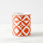 Abstraktes geometrisches, pixeliges Muster. Mos Kaffeetasse (Mittel)