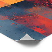 Abstraktes geometrisches Porträt Poster (Ecke)