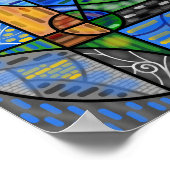 Abstraktes geometrisches Poster (Ecke)