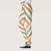 Abstraktes geometrisches Quadrat-Design Leggings (Links)