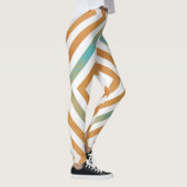 Abstraktes geometrisches Quadrat-Design Leggings (Rechts)