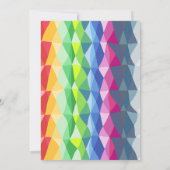 Abstraktes geometrisches Rainbow Prism-Brautparty Einladung (Rückseite)