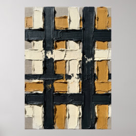 Abstraktes geometrisches Rasterposter | Impasto st Poster