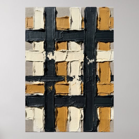 Abstraktes geometrisches Rasterposter | Impasto st Poster (Vorne)