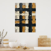 Abstraktes geometrisches Rasterposter | Impasto st Poster (Küche)