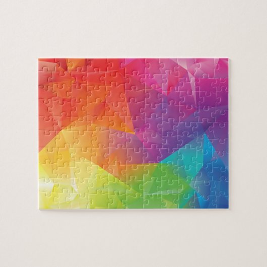 Abstraktes geometrisches Regenbogen-Puzzlespiel Puzzle (Horizontal)