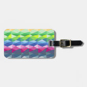 Abstraktes geometrisches Regenbogenmuster Gepäckanhänger (Vorderseite horizontal)