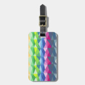 Abstraktes geometrisches Regenbogenmuster Gepäckanhänger (Vorderseite vertikal)