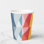 Abstraktes geometrisches Regenbogenmuster Pappbecher (Rechts)