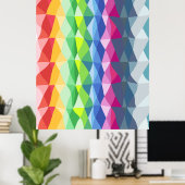 Abstraktes geometrisches Regenbogenmuster Poster (Heimbüro)