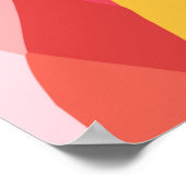 Abstraktes geometrisches Regenbogenmuster Poster (Ecke)