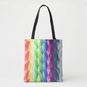 Abstraktes geometrisches Regenbogenmuster Tasche (Vorderseite)