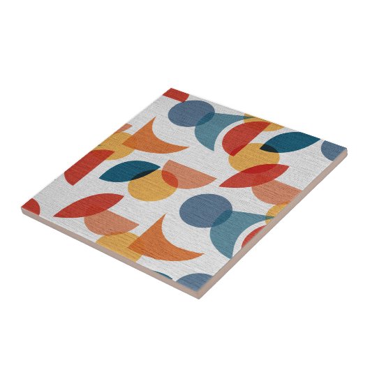 Abstraktes geometrisches Retro Fliese (Seite)