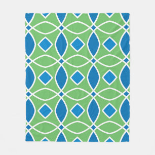 Abstraktes geometrisches Retro-Muster mit Tri Fleecedecke