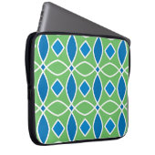 Abstraktes geometrisches Retro-Muster mit Tri Laptopschutzhülle (Vorne Rechts)