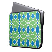 Abstraktes geometrisches Retro-Muster mit Tri Laptopschutzhülle (Vorderseite Links)