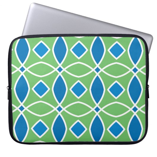 Abstraktes geometrisches Retro-Muster mit Tri Laptopschutzhülle (Vorderseite)