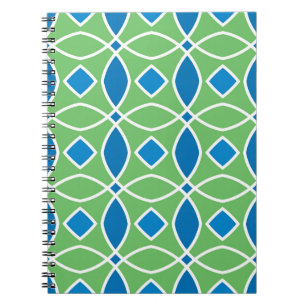 Abstraktes geometrisches Retro-Muster mit Tri Notizblock